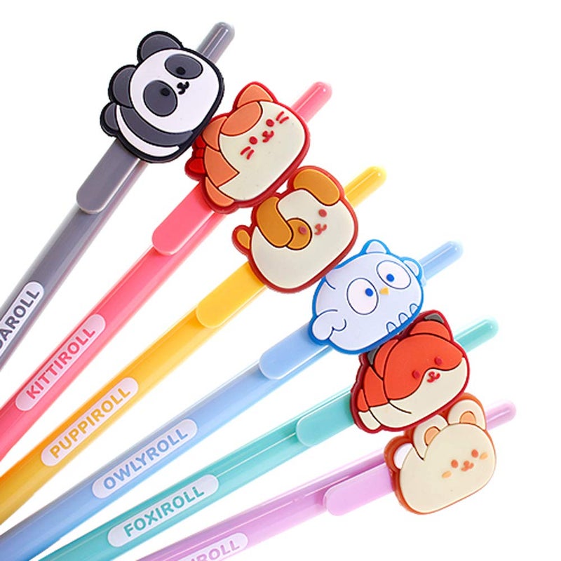 Anirollz Coosy Anirollz School Supply Stationary Character Gel Pen 1PC : 6 Designs (Set of 6) - Image 2